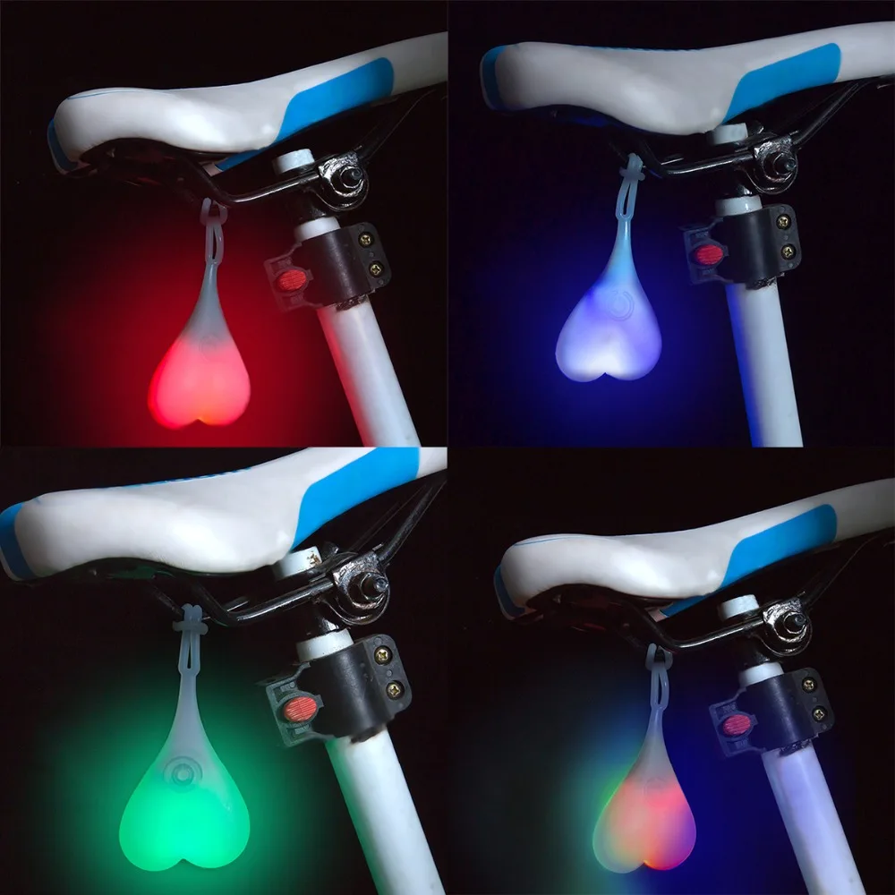 Cheap Hot Cycling Tail Silicone Light Creative Bike Waterproof Night Essential LED Red Warning Lights Bicycle Seat Back Egg Lamp 3