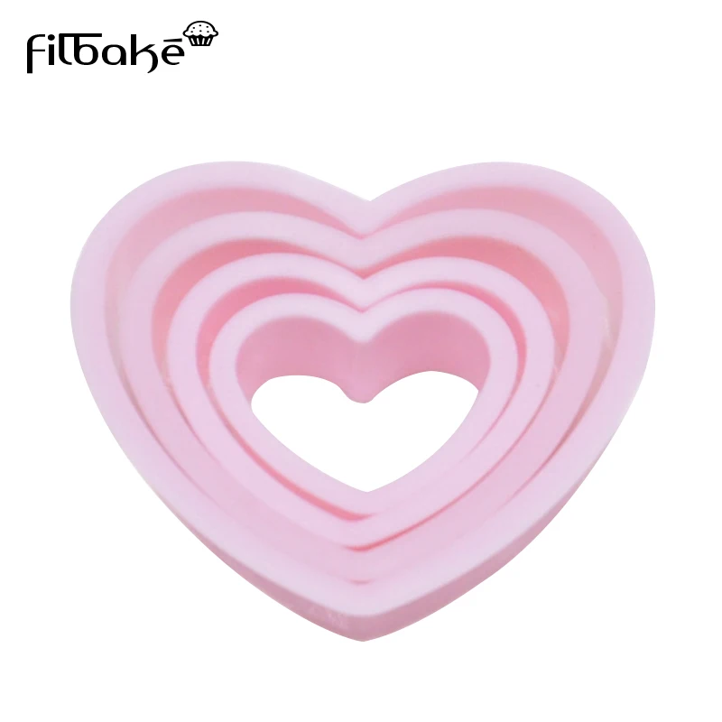 

Filbake Nesting Heart Cutter Set For Biscuit Breakfast Bread Cake Mold Kitchen DIY Fondant Cake Decoration Tools Cake Cutter