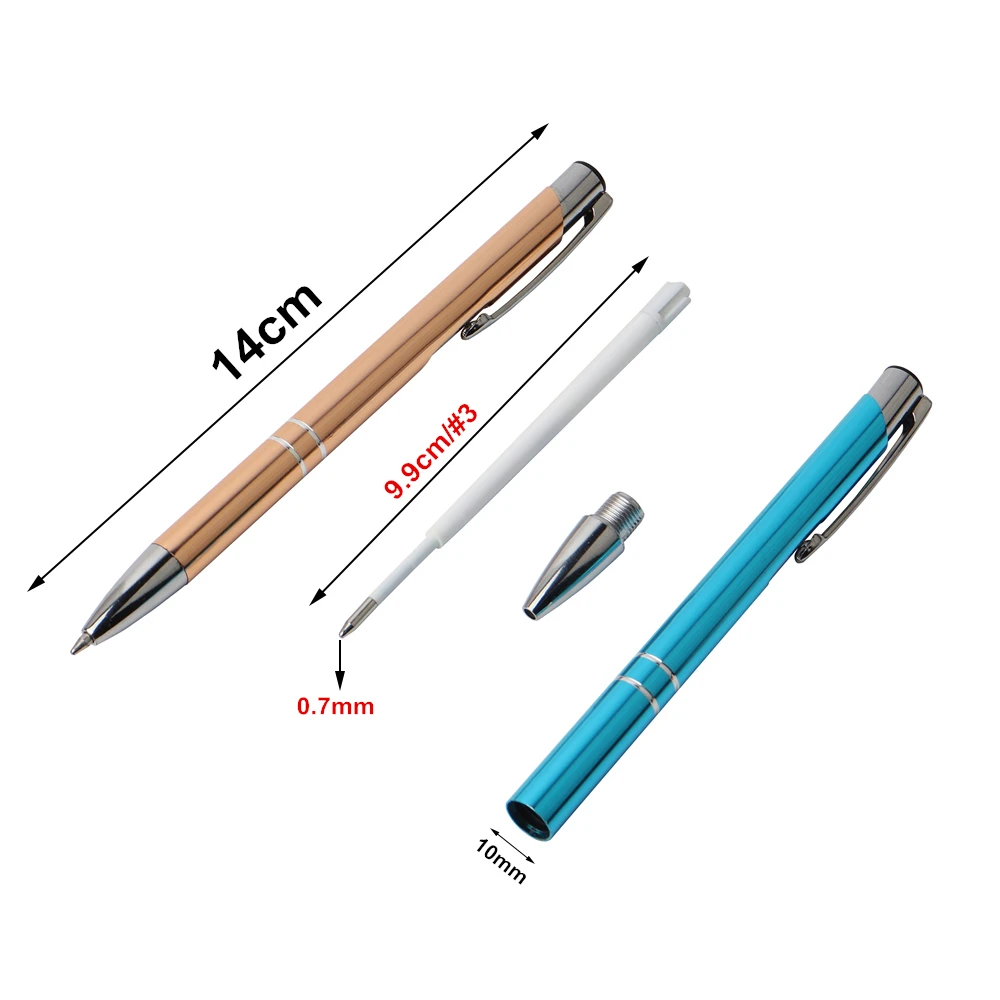 2PCS Ballpoint Pen Style Press Metal Material Ball Pens For School Office G2 Refill Black Blue Ink Writing 0.7mm Luxury Gift Pen 2