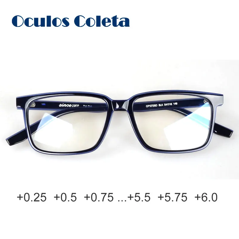 

Rectangle acetate reading glasses for men and women Premium Quality +0.25 +0.5 +0.75 +1.25 +1.5 +1.75 +2.25 +2.5 +2.75...