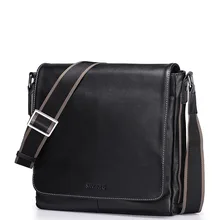 2016 New Men’s Square Genuine Full Grain Leather Shoulder Bag Casual Satchel Crossbody Messenger Bag