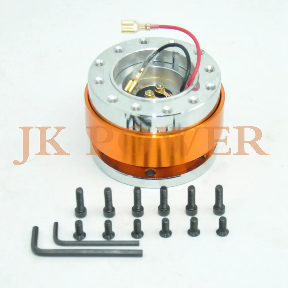 JK Автомобильный Универсальный Черный алюминиевый руль быстроразъемный концентратор адаптер off Boss Kit - Цвет: MOMO Orange