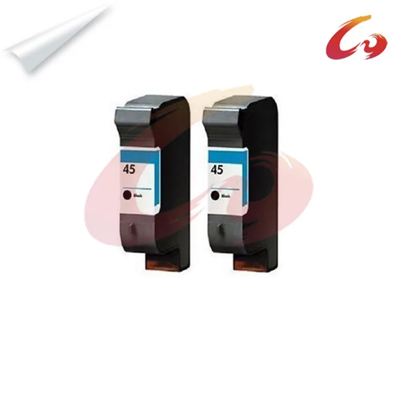 

2 pcs For HP 45 Ink Cartridge 51645A For HP Deskjet 8200 850C 870C 880 890 930 950 935 952 755 plotter