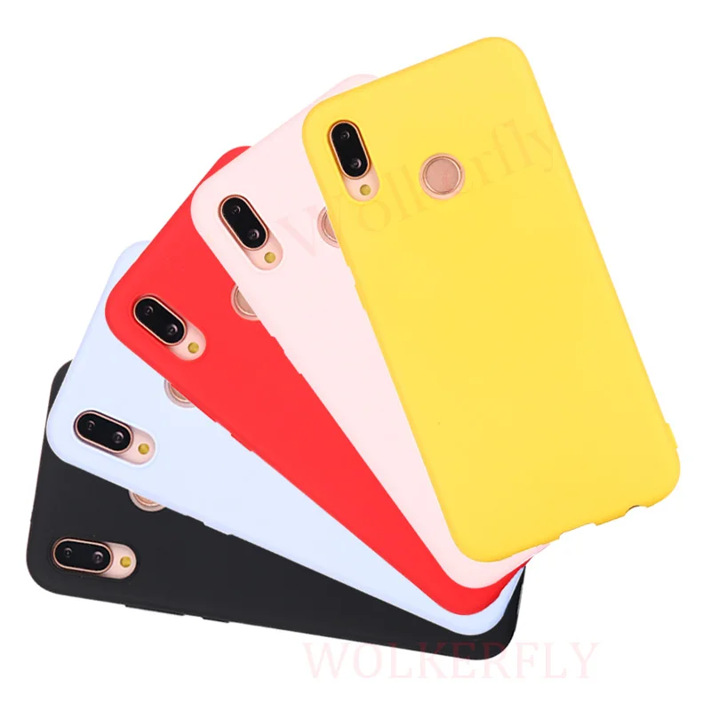 Силиконовый мягкий чехол Macarons для Huawei Y7 Y6 2019 P20 P30 Lite Pro Nova3 3i 4 P Smart Mate 20 Honor 10
