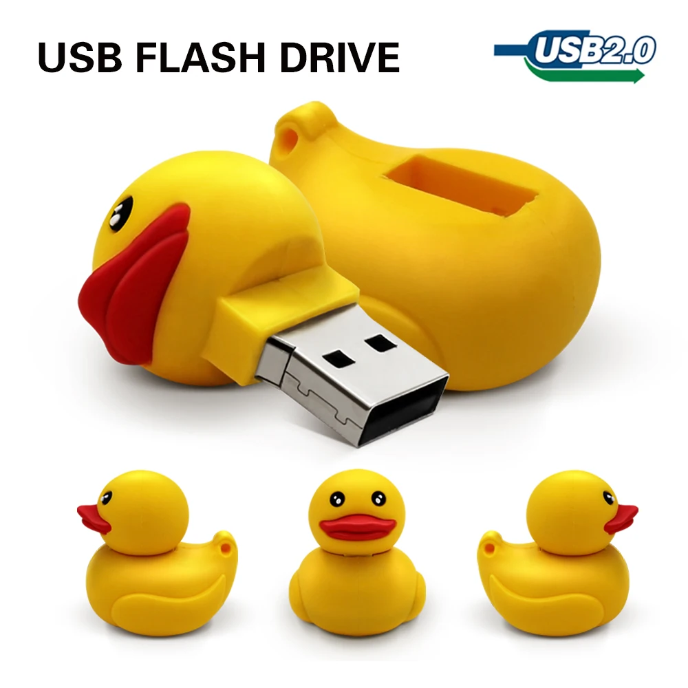 usb flash drive 32gb rubber duck yellow 64gb memory stick 4g 8g 16g pen