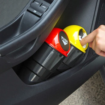 

Dewtreetali Hot Sale Car Garbage Can Car Trash Can Garbage Dust Case Holder Bin Automotive Accessories