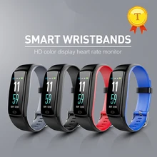 Точная Heart Rate bluetooth hd Цвет Смарт Браслет крови Давление монитор браслет Фитнес трекер для IOS Android