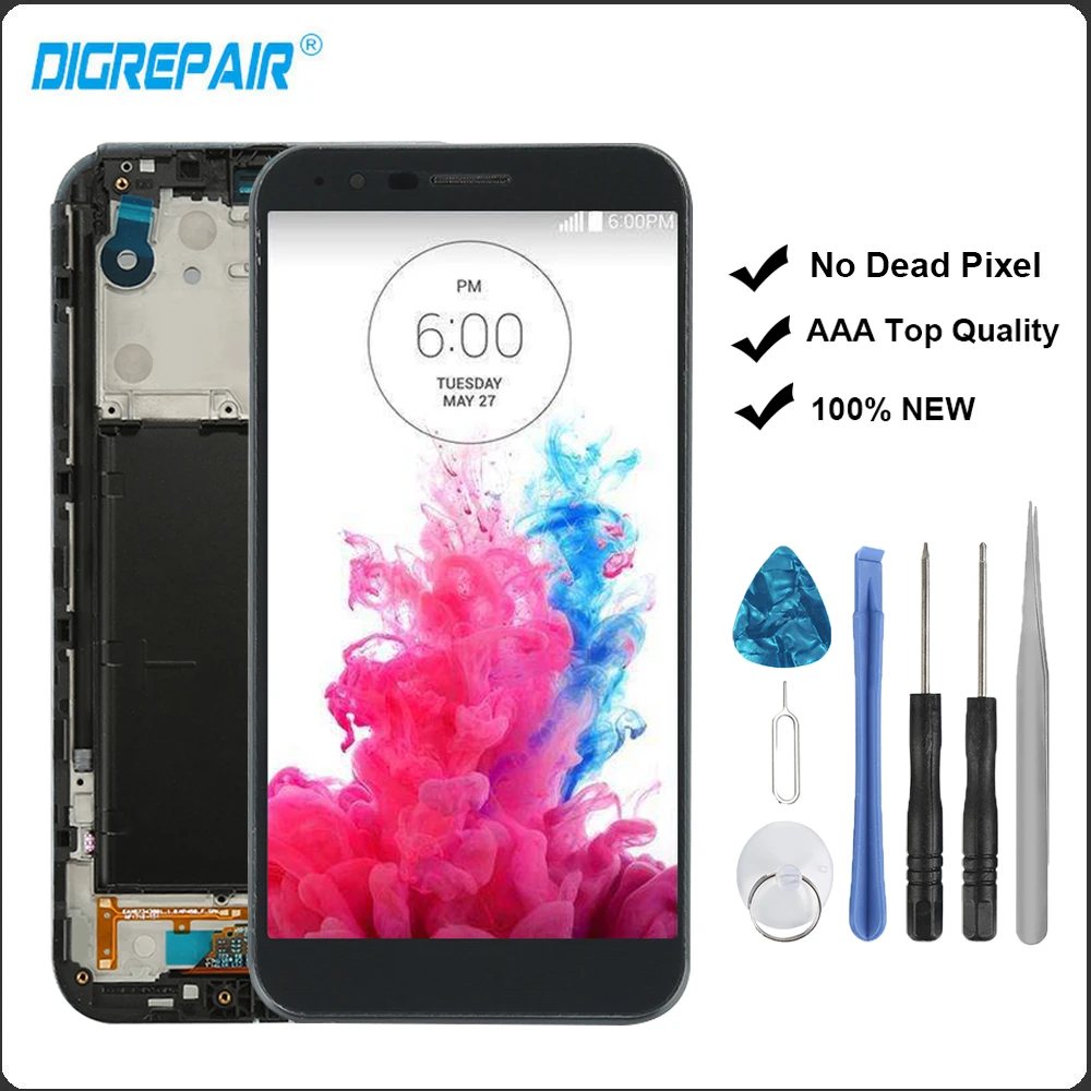 Lg Stylo 3 Lcd Screen Replacement With Frame For LG Stylo 3 plus TP450 MP450 LCD Display Touch Screen Digitizer With