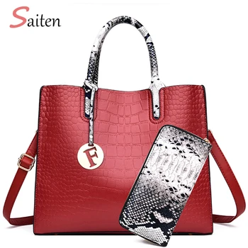 

2019 Fashion Women Handbags PU Leather Casual Tote Alligator Patter Female Shoulder Bag High Quality Messenger Bag Bolsa Mujer