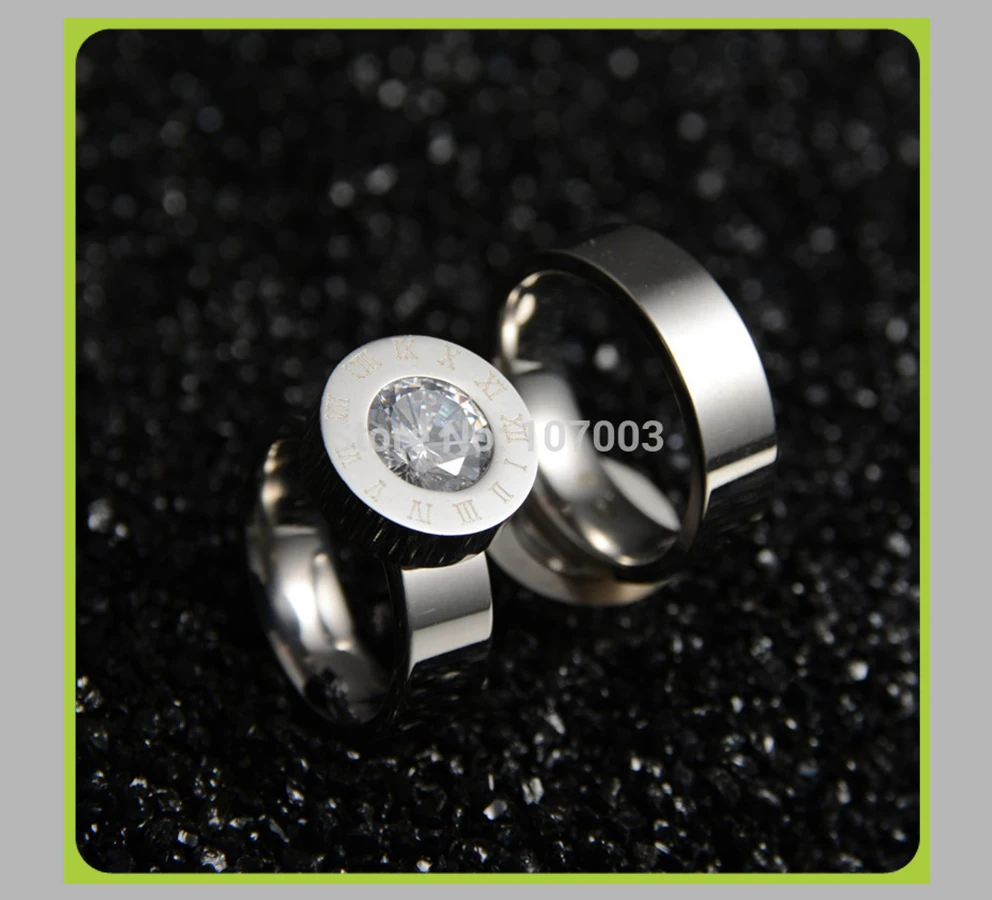 Модный бренд, 4 цвета, нержавеющая сталь, CZ камень, сменные кольца, гравированное кольцо с кубическим цирконием