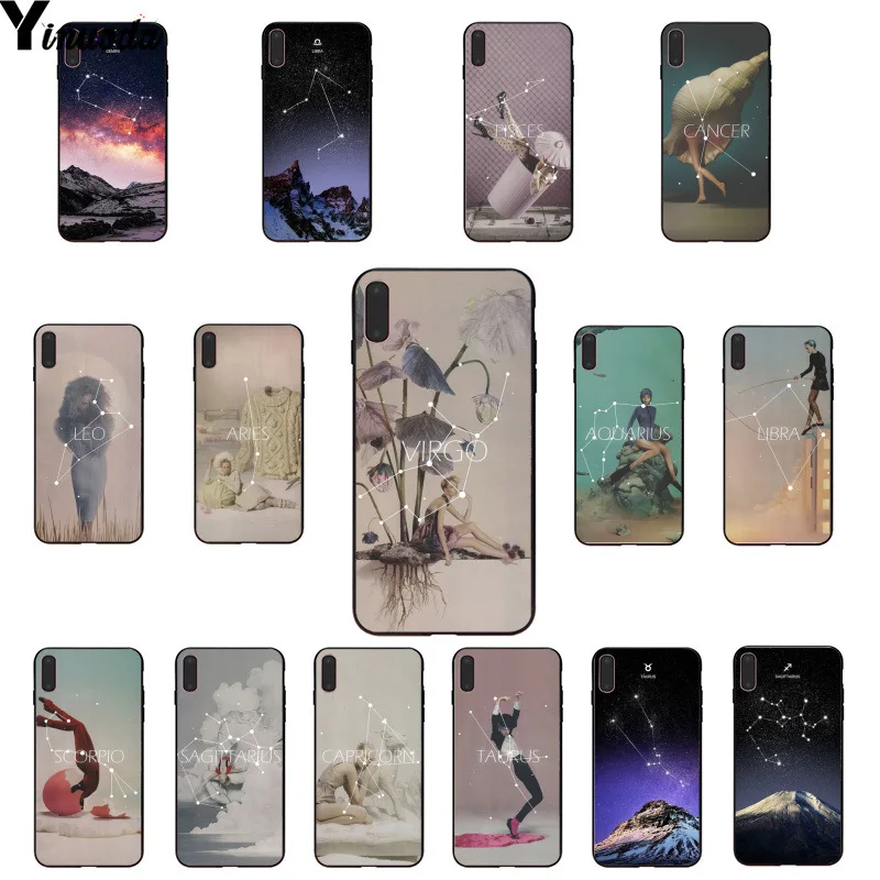 

Yinuoda Twelve constellations DIY Luxury High-end Protector Case for iPhone 5 5Sx 6 7 7plus 8 8Plus X XS MAX XR