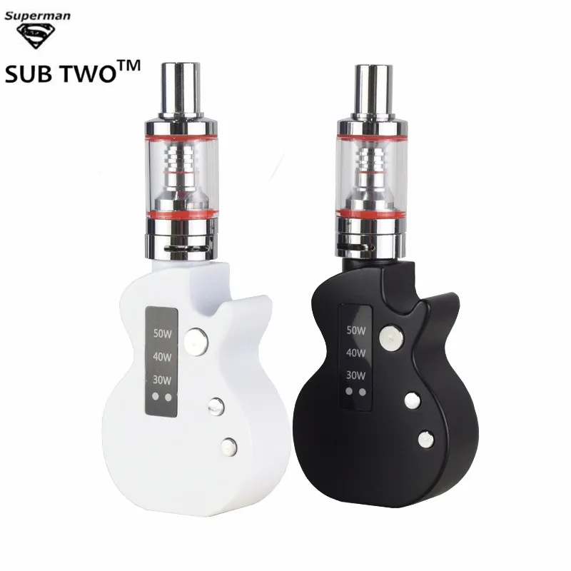 

Original guitar starter kit e cigarettes Mini box mod 1200mah vape mods electronic cigarette met atomizer 2.0 ml vaporizer