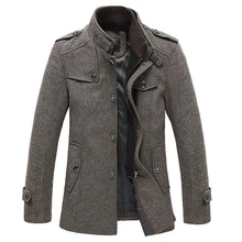 Wollmantel Männer Winter Langen Abschnitt Stehkragen Jacke männer Windjacke Mantel veste homme casaco Männlichen graben wollmantel
