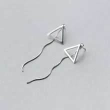 По-настоящему. Треугольные висячие серьги из стерлингового серебра 925 пробы с цепочкой Snakebone GTLE912