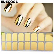ELECOOL, 16 шт., полоски для ногтей, лак для ногтей, пластырь, металлическая палочка, для маникюра, руководство, украшение для гель-лака, УФ-полоски для лака