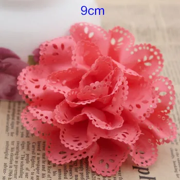 

Free Shipping- 15 pcs of 9cm Multi-layer Hollow Flowers Handmade Fabric Flowers For Baby Hair Beautiful Flowers For Girls