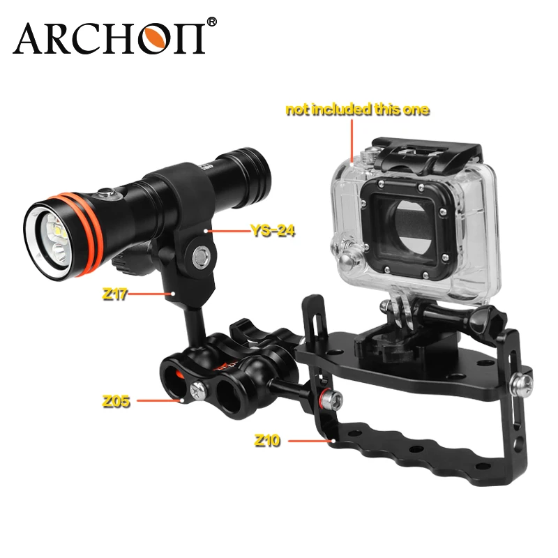 

ARCHON hot sale 100m Waterproof Underwater 1300 lumem Diving Light Classic match Diving torch kit For GoPro Hero 5 4 3