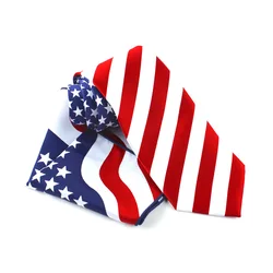 Fashion Men 9cm Ties Formal Dress Luxury Tie Striped Star American Flag Necktie Square Hanky Bowtie Set Mens Accessories 2018 Fashion Men 9cm Ties Formal Dress Luxury Tie Striped Star American Flag Necktie Square Hanky Bowtie Set Mens Accessories 2018
