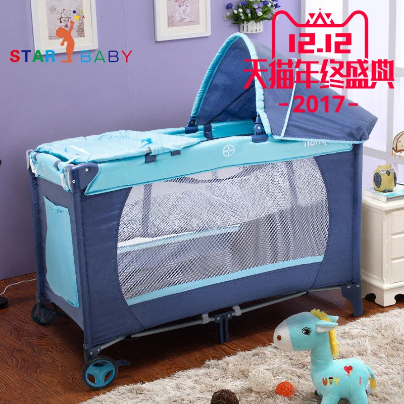 

European Foldable Portable Crib Multifunction game Bed Belt Mosquito Net Cradle Bed Baby Bed Travel bed