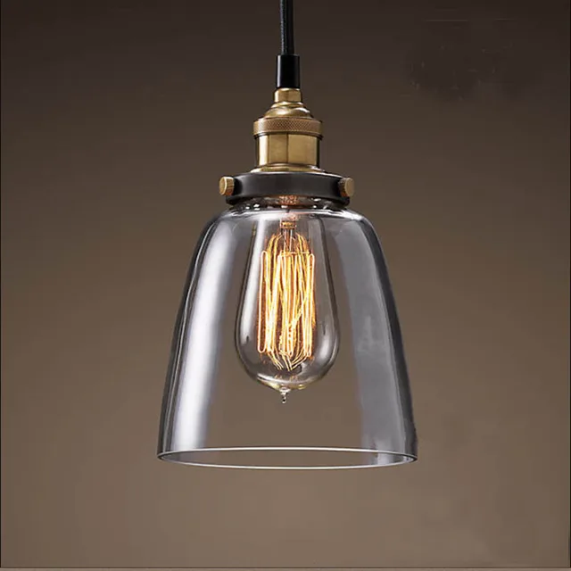 Fashion modern clear lamp shade cognac glass dinning room pendant light