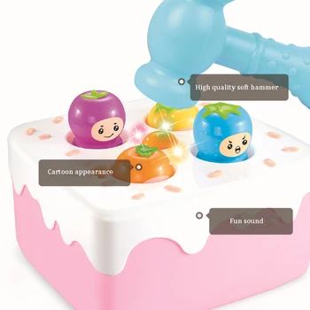 

Children's Fun light music beat cake fruit puzzle joy electric hamster decompression toy table games