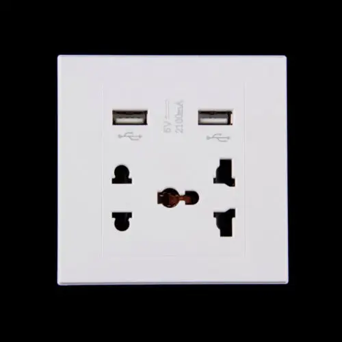 Универсальное настенное зарядное устройство 2100mA 5 V 2 USB AC 110-250 V US UK EU AU Для дома 2 порта USB зарядное устройство для телефона