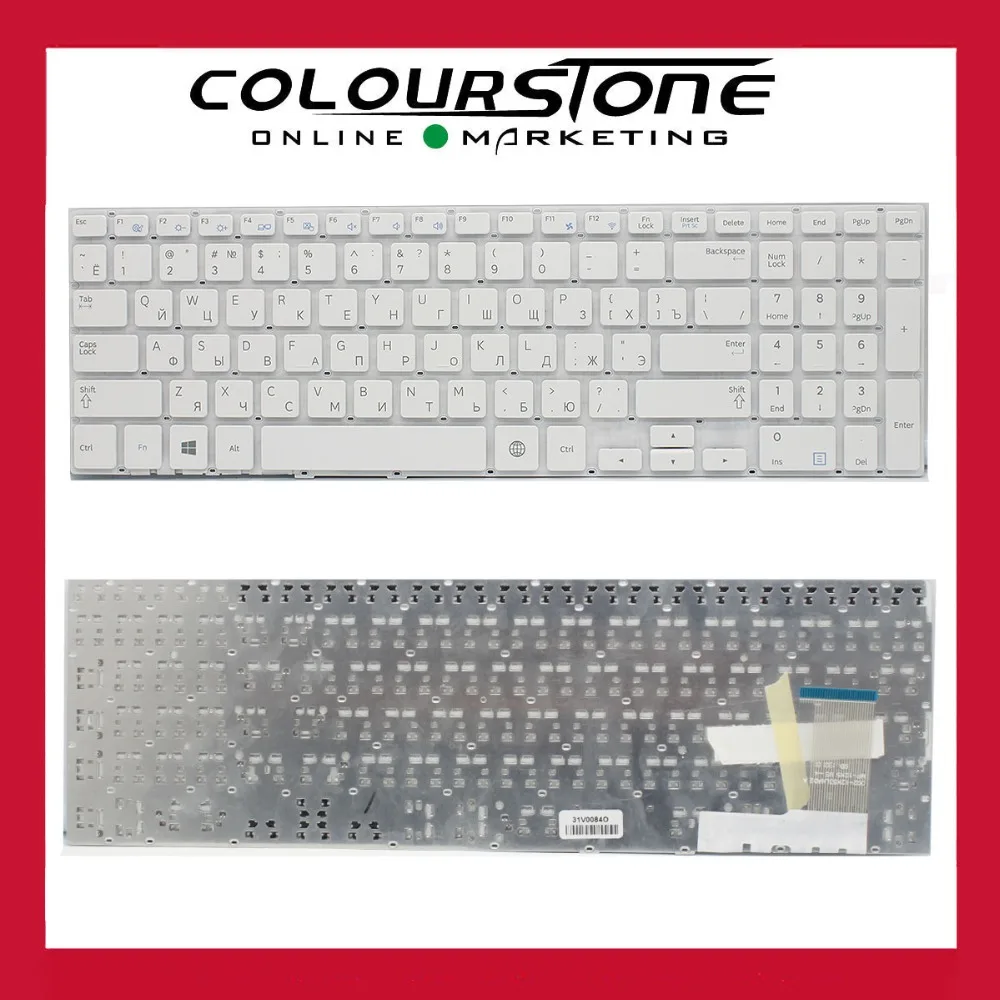  Genuine  for Samsung 370R5E NP370R5E 510R5E NP510R5E Keyboard Russian White 002-12K53LHA02