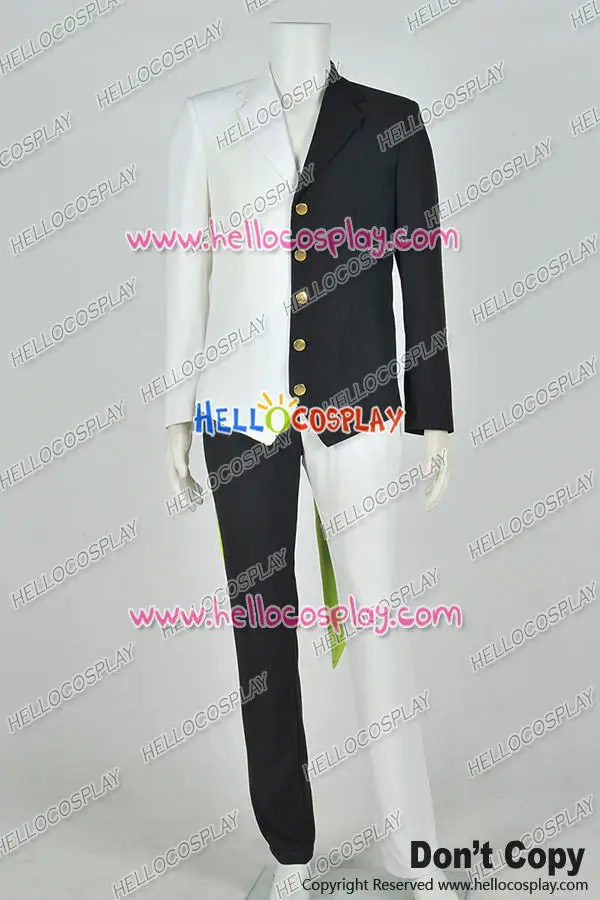 Black Jack The Manga Cosplay Black Jack Black White Costume Two Face Suit H008