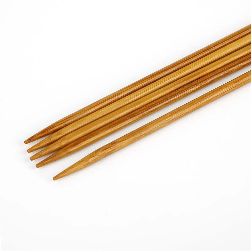 75 шт./упак. 20 см с двойным вязальные спицы из карбонизированного Бамбука Свитер Вязание бамбуковой ручкой гладкая иголка для рукоделия, комплект
