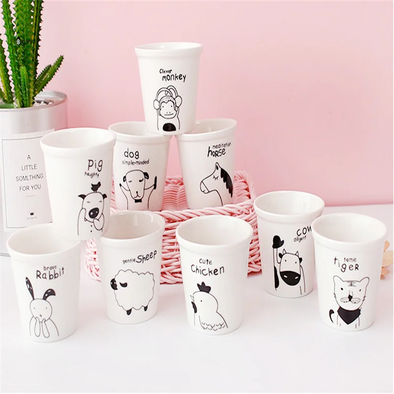 

BXLYY 2019 Hot Zodiac Coffee Cup Glass Cup Cartoon Styling Mug Home Decor Accessories Mousse Cup Birthday Party Decor Kids.8z