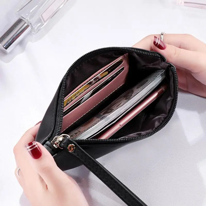 Women Clutch Bag Simple Black PU Leather Handbag Envelope Bag Small Clutches for Women Phone Money Bag Female Handbag sac a main