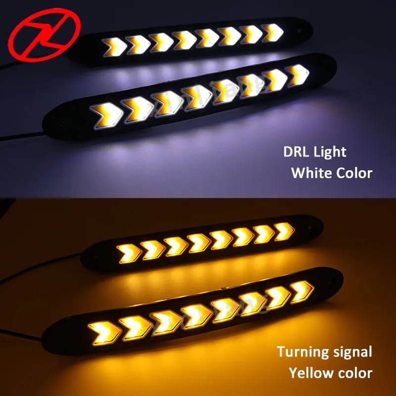2 шт. гибкие светодиодные дневные ходовые огни в форме стрелки|daytime running|led daytime