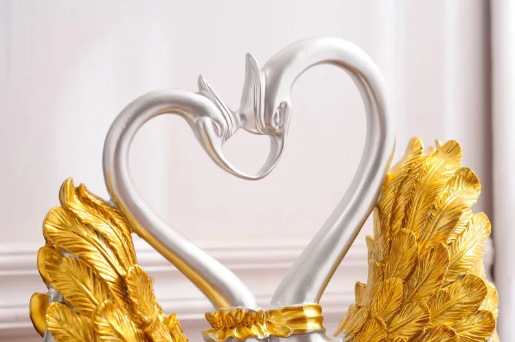 Высококачественный Европейский свадебный подарок bestie лебедь украшения гостиной ТВ шкаф изделия из смолы