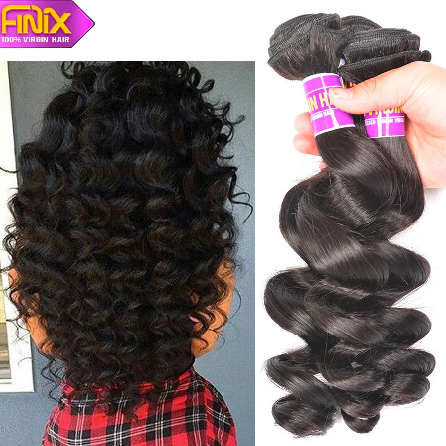 Kbl Indian Virgin Hair Loose Wave 3pcs 100% Human Weaving Curly More Wavy |