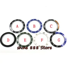 40 мм черный синий белый зеленый керамический ободок вставки для 43 мм sub автоматические мужские часы(7 типов