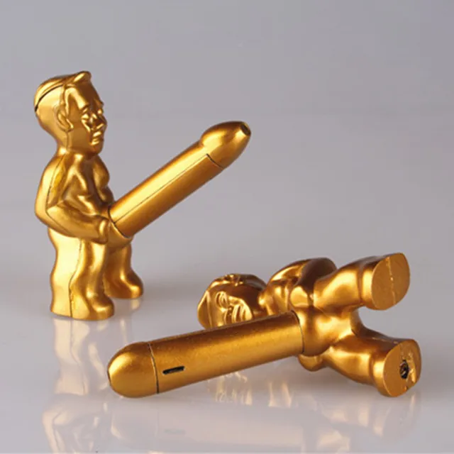 Funny Miniature Big Man Sexy Fire Metal Windproof Lighters Butane Gas