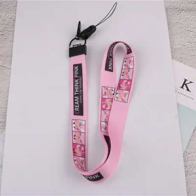 Розовый пантера шнурок для ключей шейный ремешок шнурок для ключей телефоны шейный шнур держатель удостоверения личности DIY Лариат анти-потерянный висячий Канат - Цвет: 10088