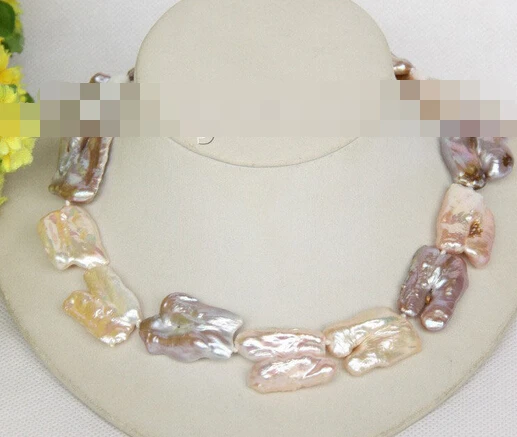 

08151 baroque purple pink Reborn keshi pearls necklace