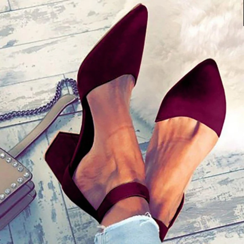 

New Style Spring New Women Shoes Basic Style Retro Fashion High Heels Pointed Toe Office & Career Shallow Footwear Women Pumps