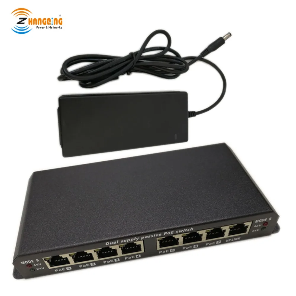 48v 60w power supply and Passive PoE Switch 100Mbps Surge Protection kits For IP camera VOIP Wireless AP | Безопасность и защита