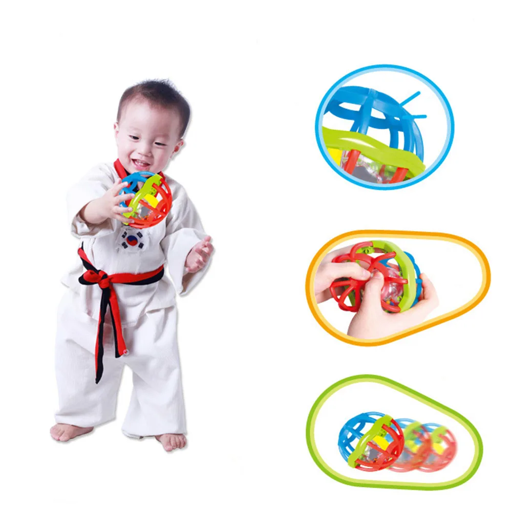 Baby Rattles Toy Fun Ball Ring Develop Baby Intelligence Training Grasping Ability Rattles Baby Toys 0 3