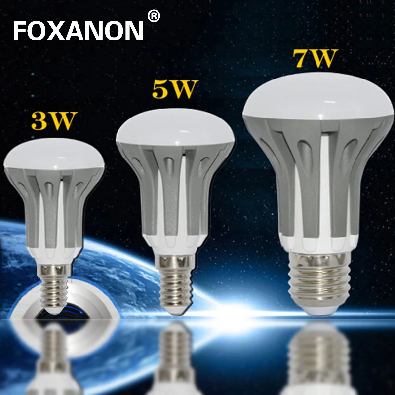 100% Foxanon бренд затемнения E27 E14 светодиодный светильник 3 Вт 5 7 220V лампы 2835 SMD чип