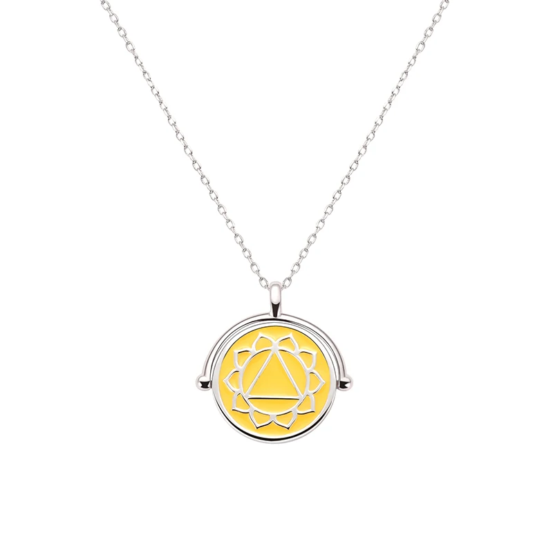 

LEKANI 2019 Chakra Lover's Yellow Round Crystals from Swarovski Clavicle Chain 925 Sterling Silver Chokers Necklaces Party Gifts