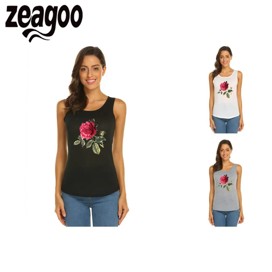 Zeagoo круглым вырезом Повседневное одноцветное Для женщин рукавов Slim Fit Мягкая