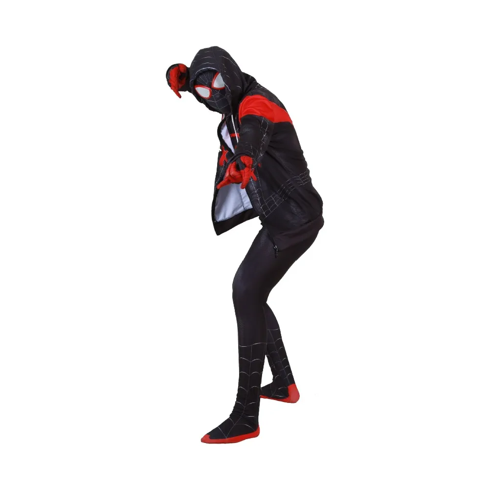 Hot Avengers endgame hoodie Spiderman Cosplay Parallel Cosmic Black Spider Unisex Cosplay Costume carnaval Jacket Sweatshirts