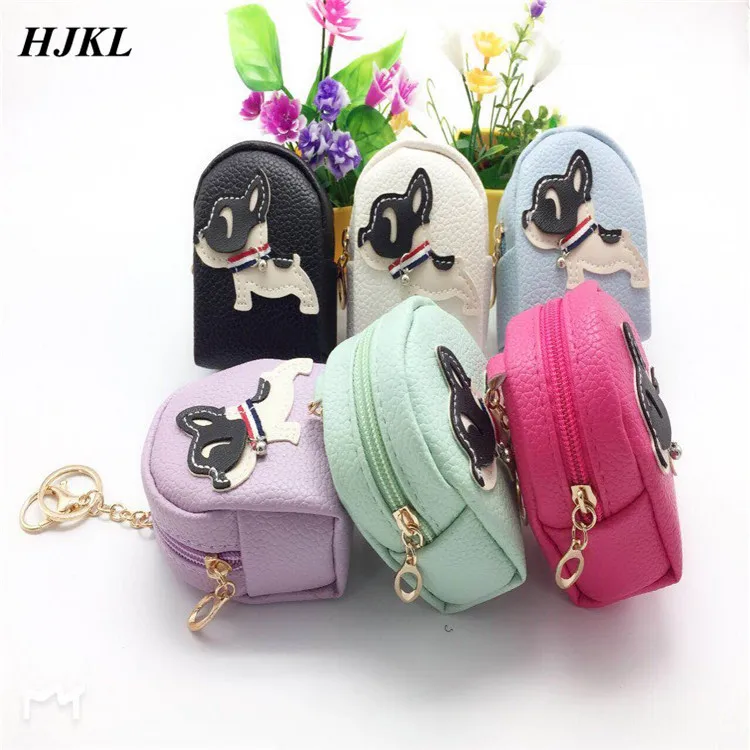 

2018 new cartoon dog zero wallet south Korean version small and fresh key bag data monedero purses pouch carteras portamonet bag
