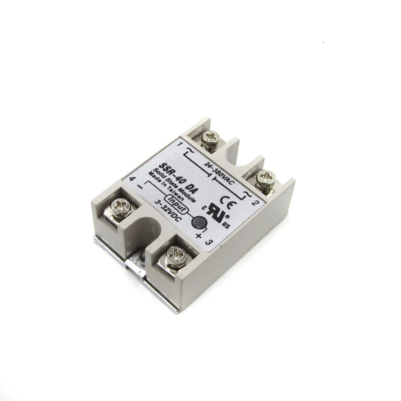 24V-380V 40A 250V SSR-40 DA Solid State Relay Module 3-32V DC To AC (4)