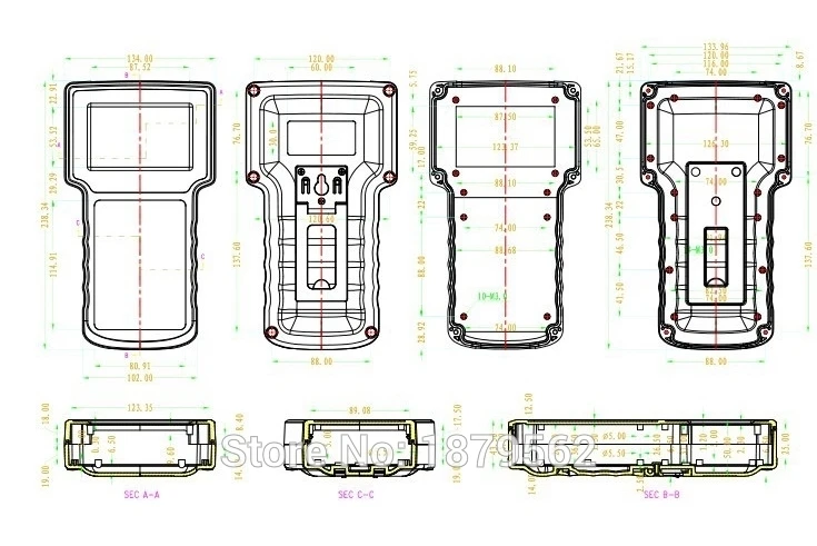 Один шт 238*134*50 мм DIY Пластиковый корпус для электронных ABS ручной светодиодный распределительная коробка водонепроницаемый корпус ABS DIY блок управления