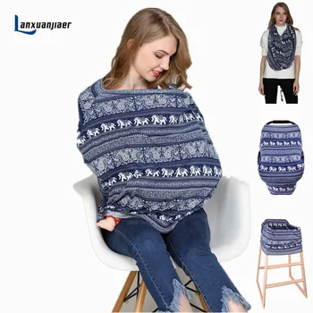

New Multi-Use Stretchy Infinity Scarf Baby Car Seat Cover Nursing Cover Breastfeeding Shopping Cart Cover High Chair Cover