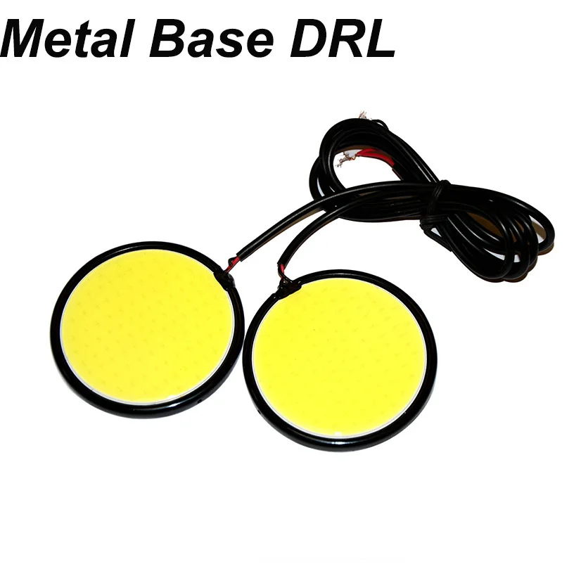 2PCS Round Metal Base high power led Auxiliary light cob brightness